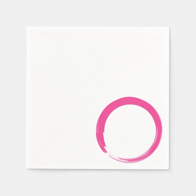 Rosa Zen-symbol / Enso-cirkel Pappersservett (Framsidan)