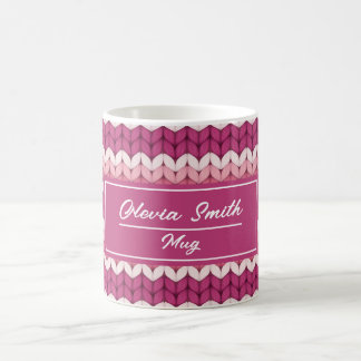 Rosa Zig Zag Kaffemugg