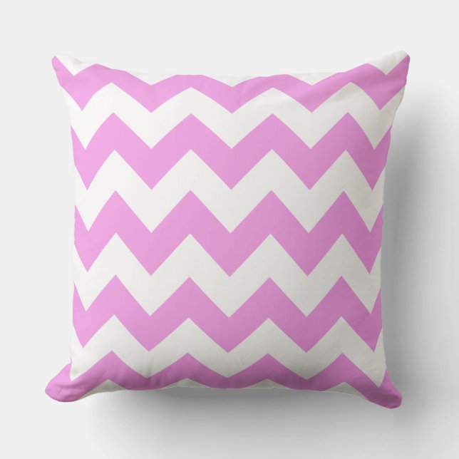 Rosa Zig Zag Stripe Pillow Kudde (Framsida)