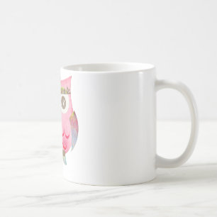 Rosa zigensk uggla kaffemugg