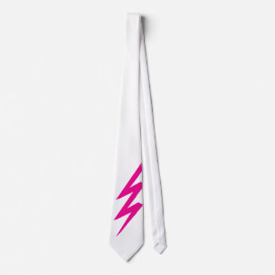Rosa Zigzag Blixt Bolt Novelty Party Neck Tie Slips