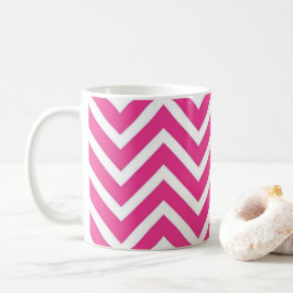 Rosa zigzag mönster kaffemugg