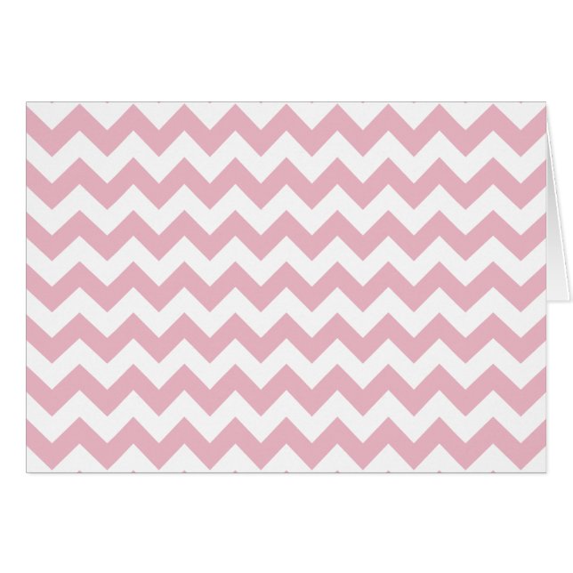 Rosa Zigzag, Rosa Chevron, Geometric Mönster Hälsningskort (Framsidan Horizontal)