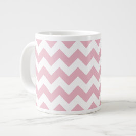 Rosa Zigzag, Rosa Chevron, Geometric Mönster Jumbo Mugg