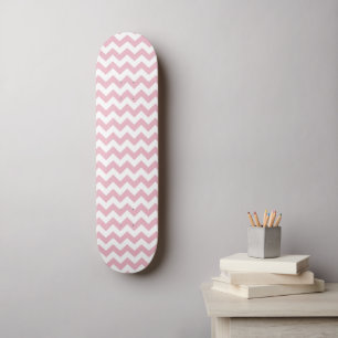 Rosa Zigzag, Rosa Chevron, Geometric Mönster Mini Skateboard Bräda 18,5 Cm