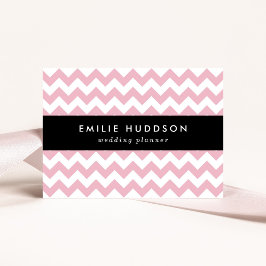 Rosa Zigzag, Rosa Chevron, Geometric Mönster Visitkort