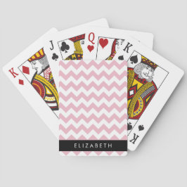 Rosa Zigzag, Rosa Chevron, Wave Mönster, ditt namn Casinokort