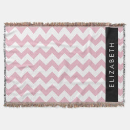 Rosa Zigzag, Rosa Chevron, Wave Mönster, ditt namn Filt