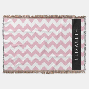 Rosa Zigzag, Rosa Chevron, Wave Mönster, ditt namn Filt