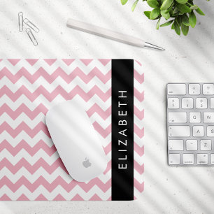 Rosa Zigzag, Rosa Chevron, Wave Mönster, ditt namn Musmatta
