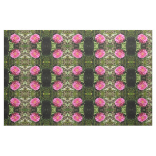 Rosa Zinnia Blommigt Patterned Fabric Tyg