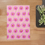 Rosa Zinnia Flower Seamless Mönster på Kökshandduk<br><div class="desc">Sömlös mönster av Zinnia-blomman,  tryckt på kökshandduk. Färg av Zinniablomman är rosa-rocka och gult-diskflollar. Kökshandduk för blommigt för älskare av blommor eller natur.</div>