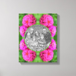 Rosa Zinnia Flowers Skapar ditt eget foto Canvastryck