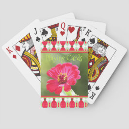 Rosa Zinnia-fotokort Casinokort