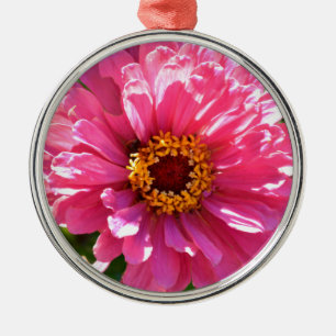 Rosa Zinnia Julgransprydnad Metall