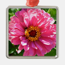 Rosa Zinnia Julgransprydnad Metall
