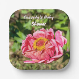 Rosa Zinnia med Gult Center