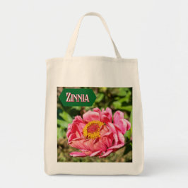 Rosa Zinnia med Gult Center Matta Tygkasse