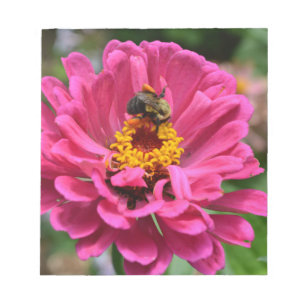 Rosa Zinnia och Humla Anteckningsblock