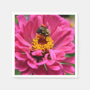 Rosa Zinnia och Humla Pappersservett