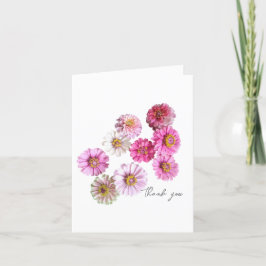 Rosa Zinnia - tackkort