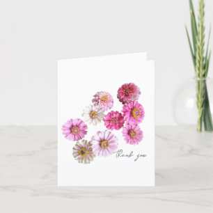 Rosa Zinnia - tackkort