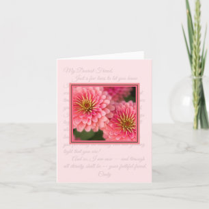 Rosa Zinniaklasser Kort