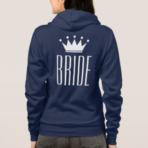 Rosa zip upp hoodie för brud tröja