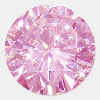 Rosa Zircon Gemstone-inbjudan - kuvert Gift-byte Runt Klistermärke