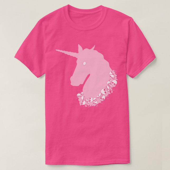 Rosa Zombie Enhörning T-Shirt (Design framsida)