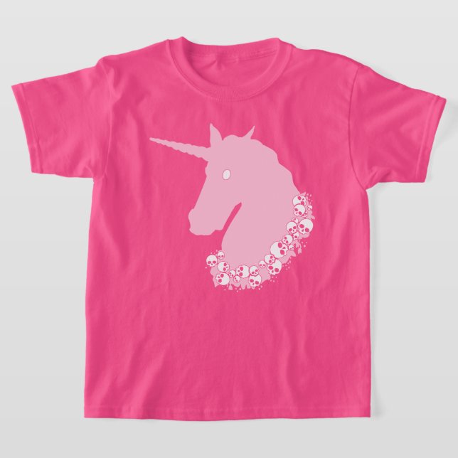 Rosa Zombie Unicorn T-Shirt (Laydown)