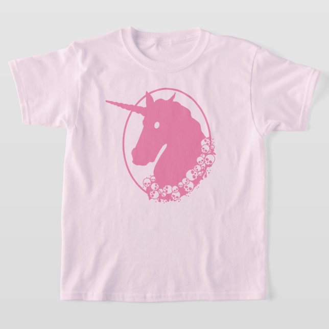 Rosa Zombie Unicorn T-Shirt (Laydown)