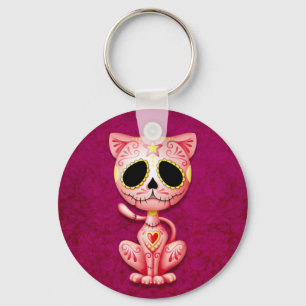 Rosa Zombiesockerkattunge Nyckelring