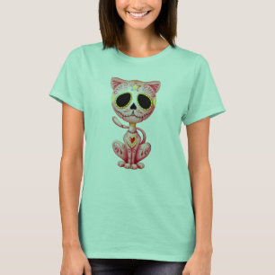 Rosa Zombiesockerkattunge Tee Shirt