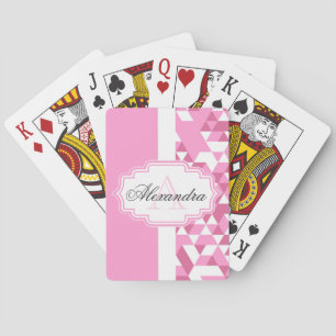 Rosaabstraktmönster Casinokort