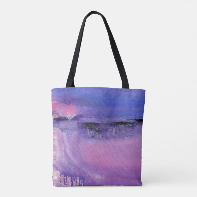 Rosaabstrakttotot hänger lös tygkasse (Baksida)