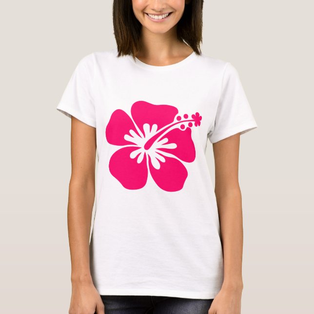 rosaaloha blomma t shirt (Framsida)