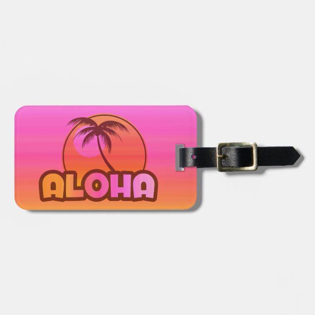 RosaAloha handflatan Bagagebricka (Horisontell Framsida)
