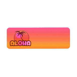 RosaAloha handflatan Returadress Etikett
