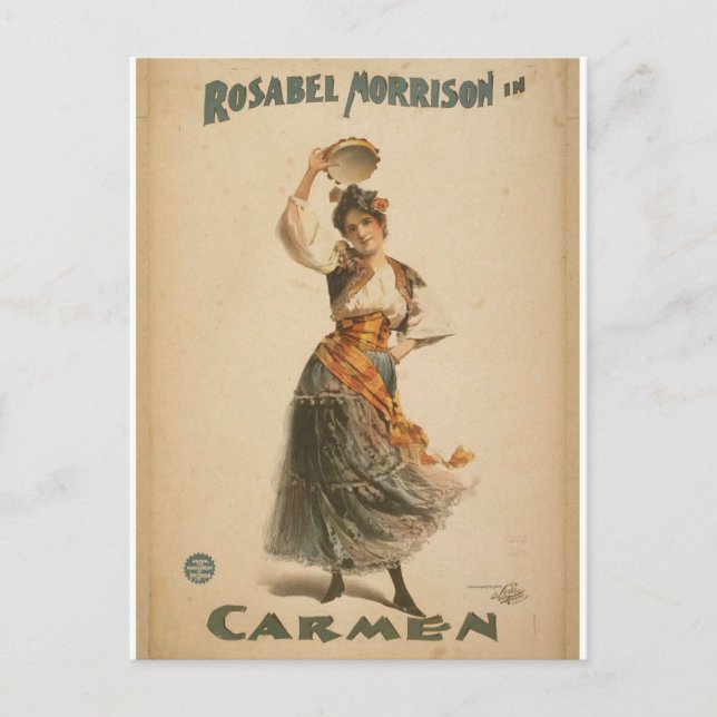 Rosabel Morrison, i Retro-teatern "Carmen" Vykort (Framsida)