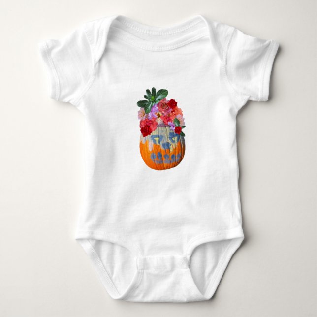 Rosabella Blommigt Pumpkin Graphic T Shirt (Framsida)