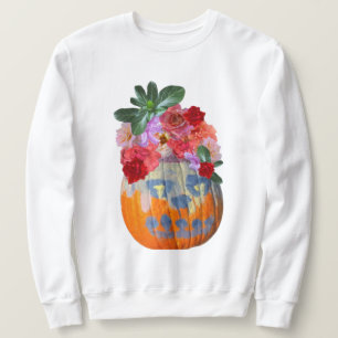 Rosabella Blommigt Pumpkin Långärmad Sweater Lång Ärmad Tröja