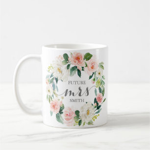 Rosablommabröllop som planerar den Fru kaffemugge Kaffemugg