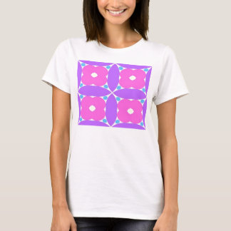 rosablommamönster t-shirt