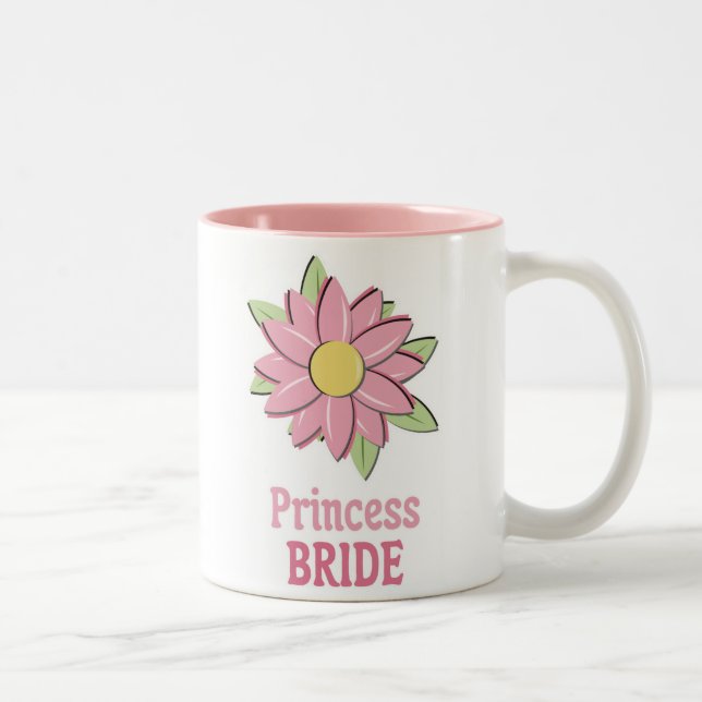 RosablommaPrincess Brud Två-Tonad Mugg (Höger)