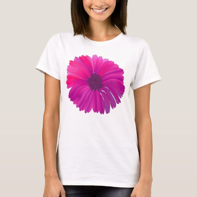 Rosablommatanktop & T-tröja T Shirt (Framsida)