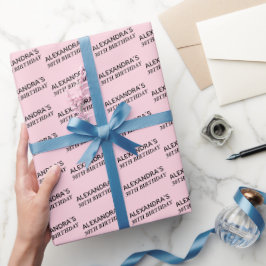 Rosabränd 30-årsdag Personlig Presentpapper