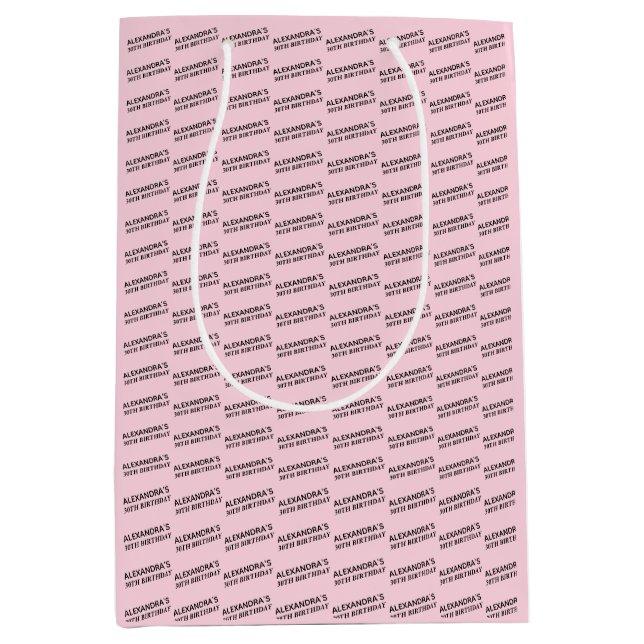 Rosabränd 30-årsdag Personligt Namn (Framsidan)