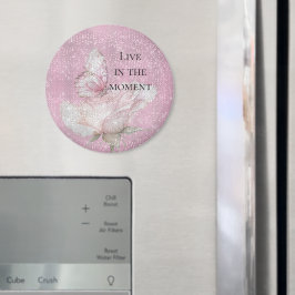 Rosabränd fjäril glans magnet