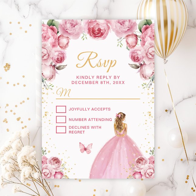 Rosabränd och Guld Blond Hår Prinsessa OSA Kort (Skapare uppladdad)